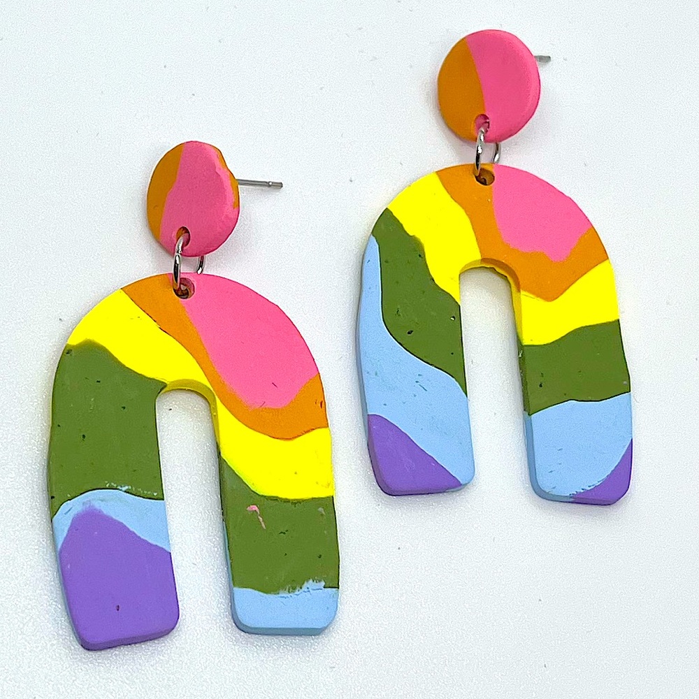 Rainbow Style Handmade Earrings